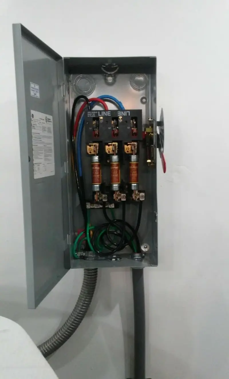 Three-phase disconnect switch installed for Electrical Wiring & Rewiring in Huron
