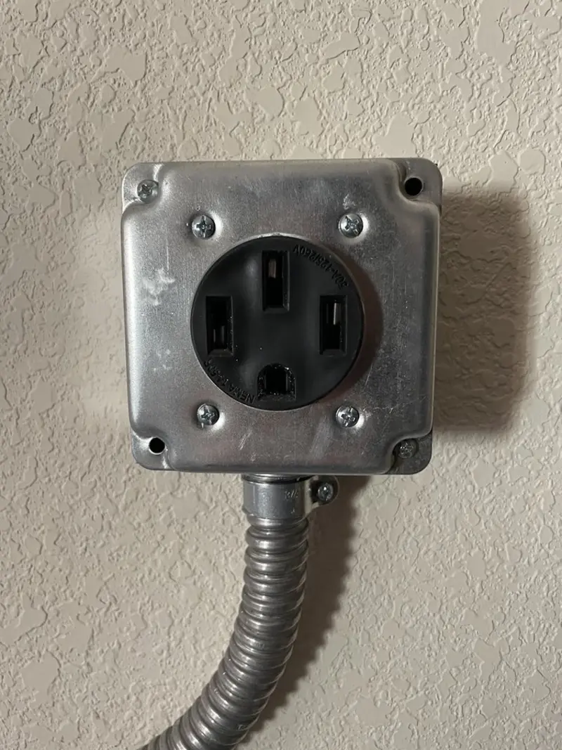 NEMA 14-50 outlet installed for Electrical Panel Upgrade in Huron